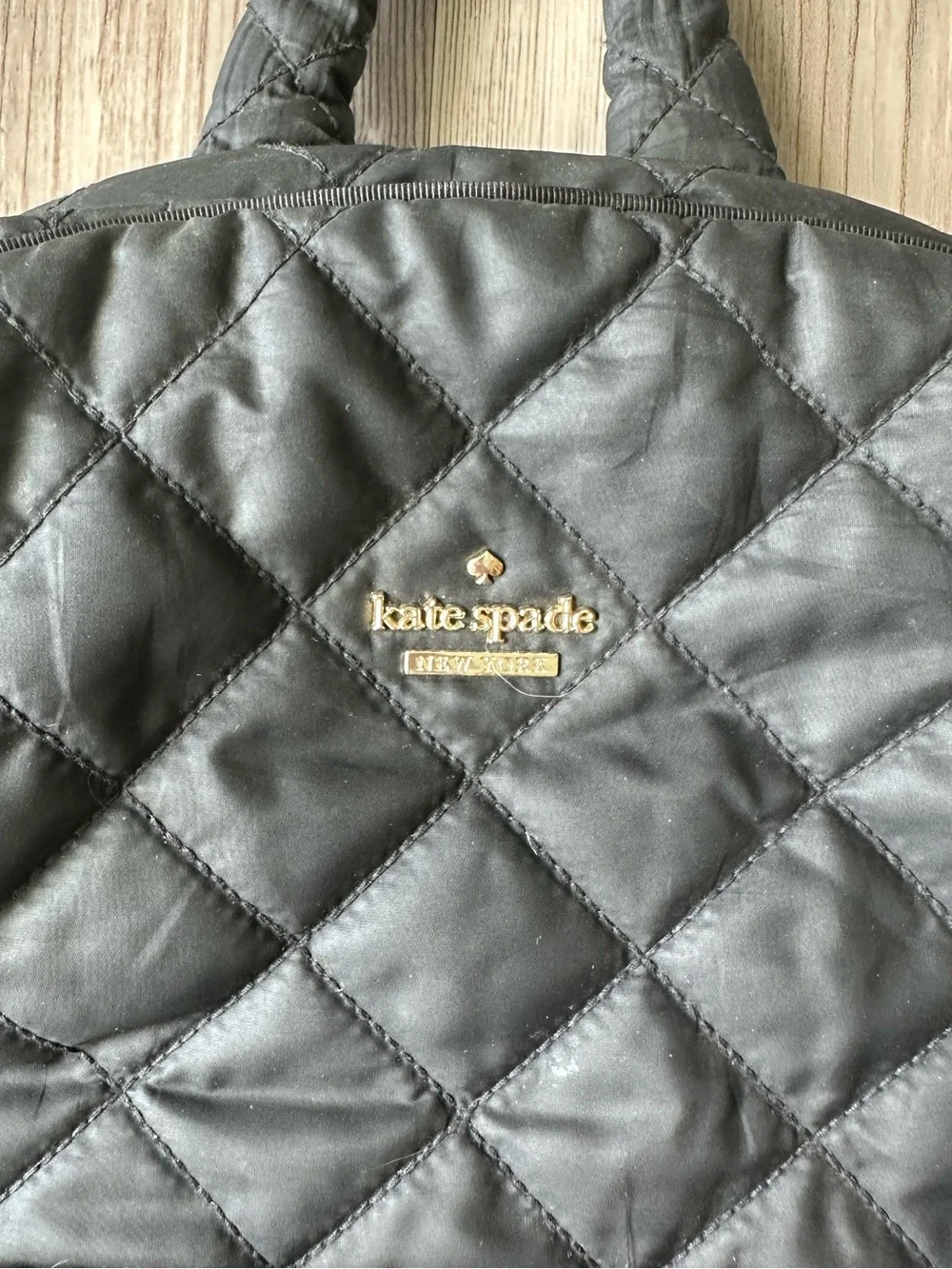 Kate Spade Black Quilted Nylon Backpack Gold Hardware Repair Project